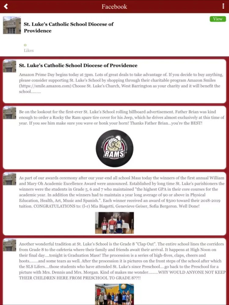 Capturas de tela do (Saint Luke's School) iPad 