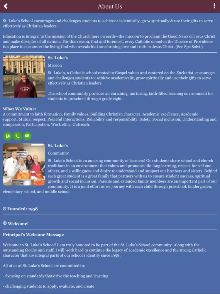 Capturas de tela do (Saint Luke's School) iPad 