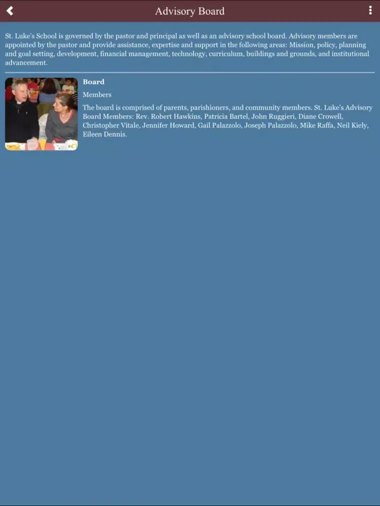Capturas de tela do (Saint Luke's School) iPad 