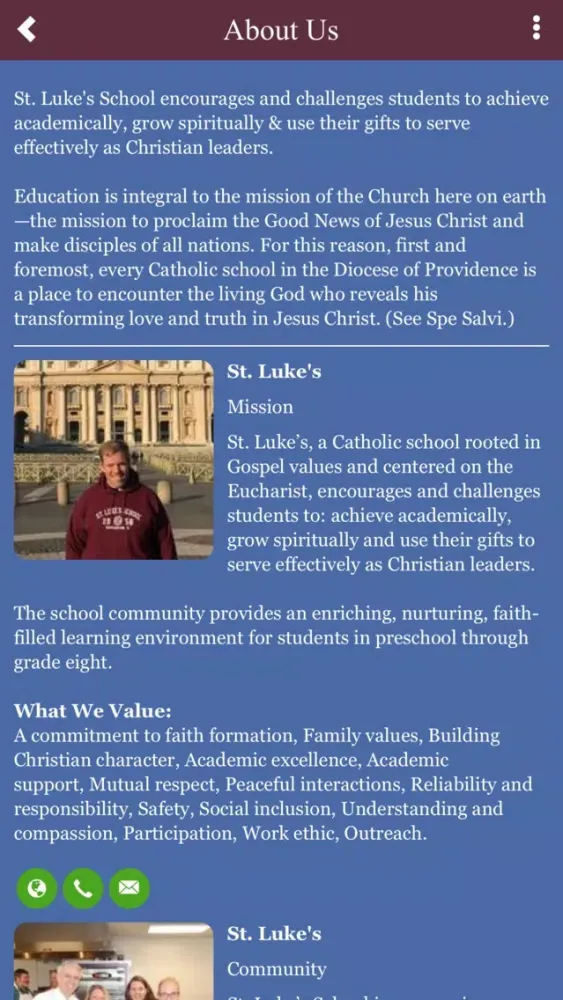 Capturas de tela do (Saint Luke's School)