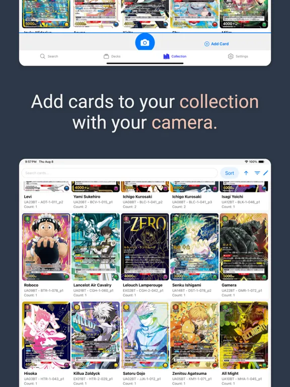 Captures d'écran de Deck Builder for Union Arena iPad 