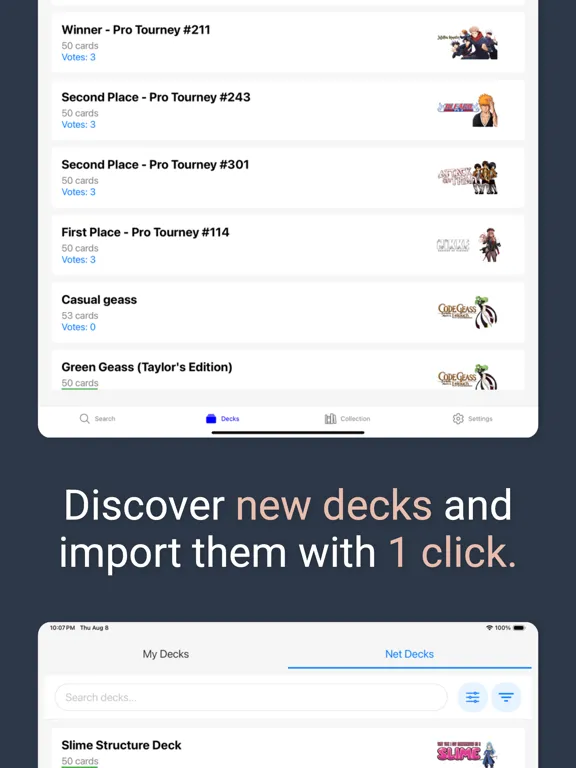 Captures d'écran de Deck Builder for Union Arena iPad 