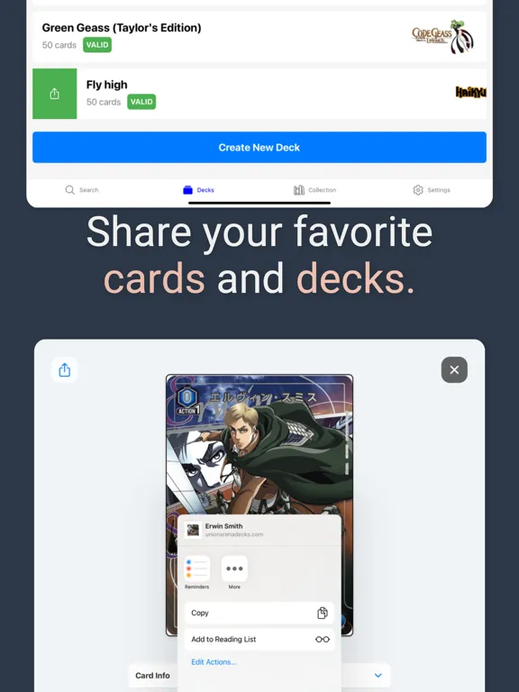 Captures d'écran de Deck Builder for Union Arena iPad 