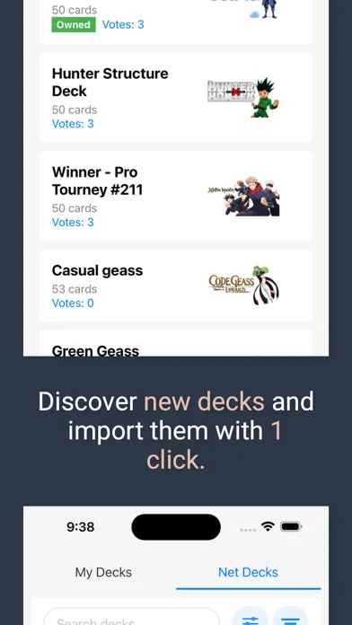 Captures d'écran de Deck Builder for Union Arena