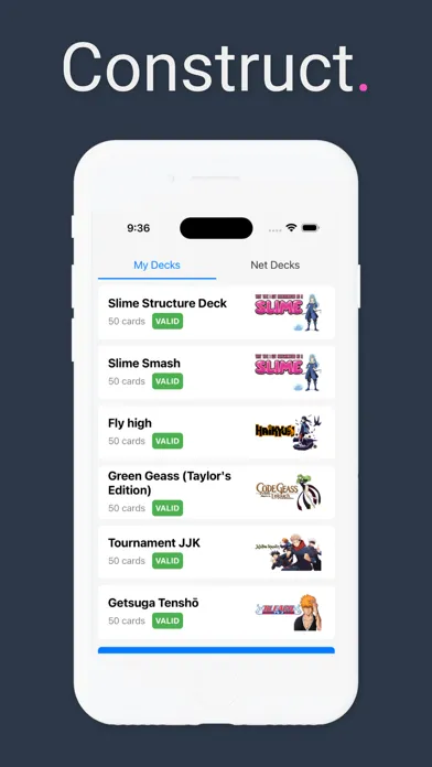 Captures d'écran de Deck Builder for Union Arena