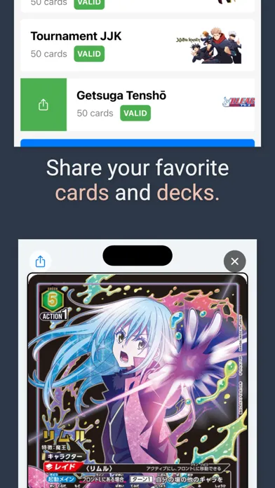 Captures d'écran de Deck Builder for Union Arena