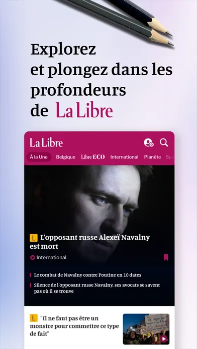Zrzuty ekranu La Libre News