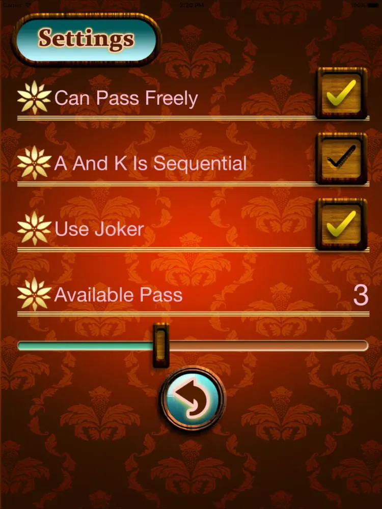 Tangkapan skrin Sevens for Mobile(card game) iPad 