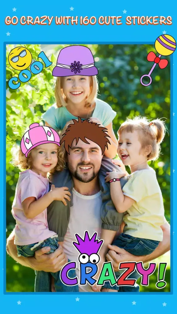 iStickOn Baby Love Sticker Edition camera photobooth dress up fun retouch for kids and mom应用截图