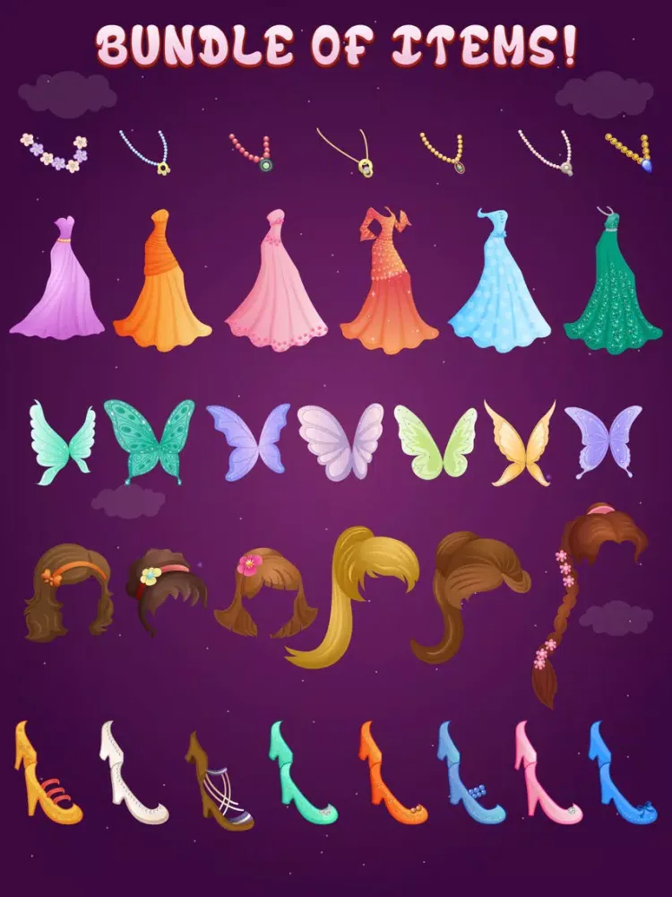 Fairy Princess Salon - Fantasy Fashion Dress Up for Girls iPad  Screenshots