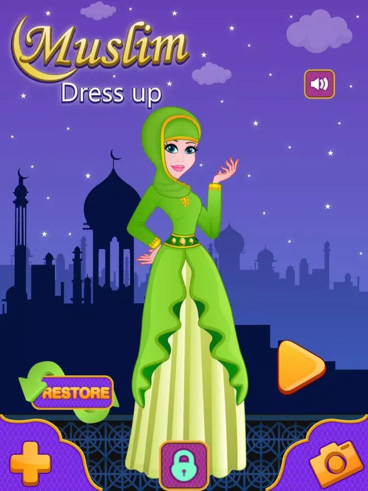 Muslim Girl Dress up : Arab Princess Dressing iPad 應用截圖