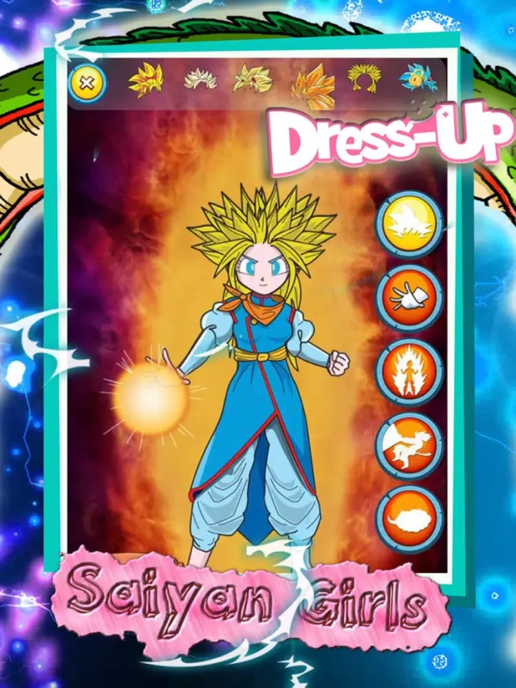 Screenshot di Super Saiyan Girls Dress-Up : game battle adventure dokkan dragon ball goku edition iPad 