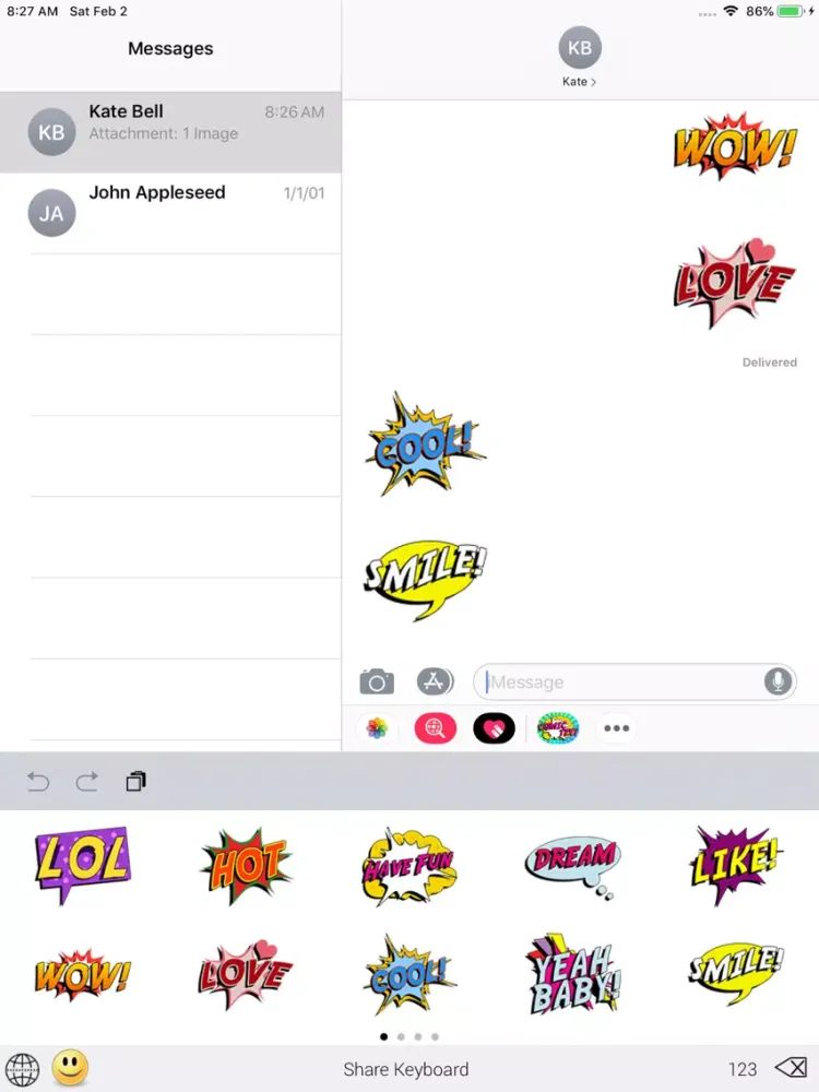 SlangMOJI - Comic Text Emojis iPad  سکرین شاٹس