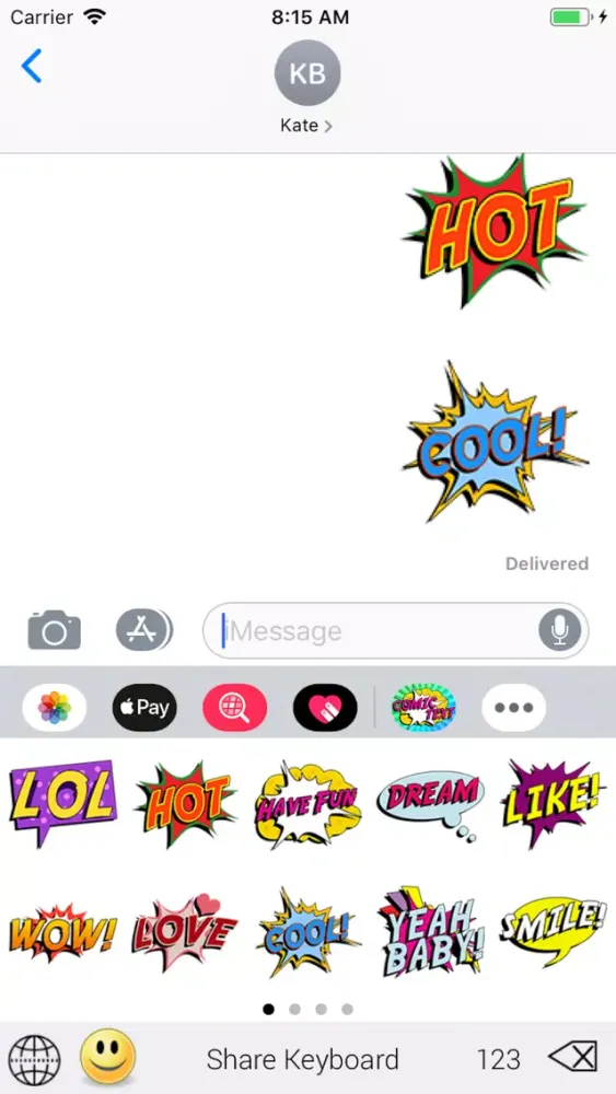 SlangMOJI - Comic Text Emojis سکرین شاٹس