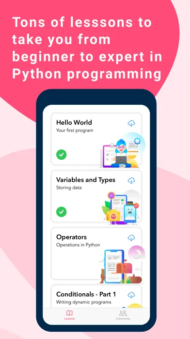 Learn Python Coding Lessons Screenshots