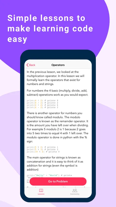 Learn Python Coding Lessons Screenshots