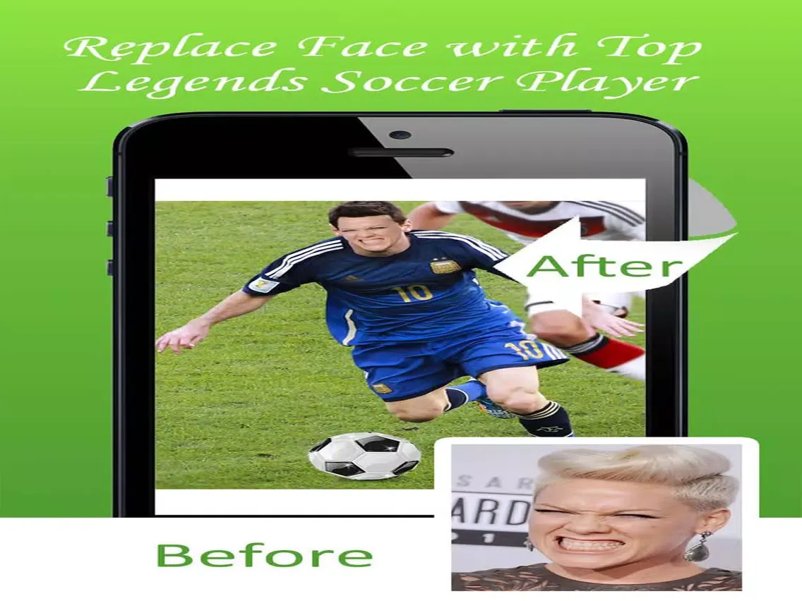 Celebrity Face Swap Edit.or - Change Face with Top Soccer Player.s for Copa America Centenario 2016 Edition iPad  스크린샷