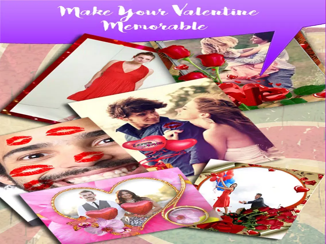 Valentine Photo Grid - Fun Photo Editor with Valentine's Day items iPad  Screenshots