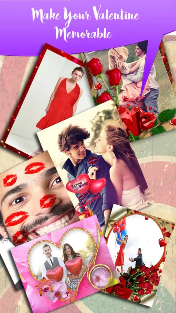 Valentine Photo Grid - Fun Photo Editor with Valentine's Day items Screenshots