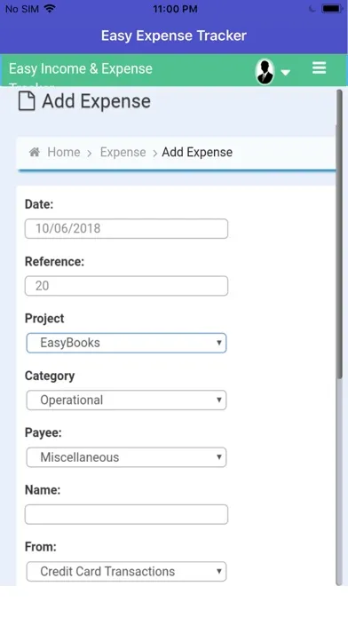 Easy Expense Tracker Manager 스크린샷