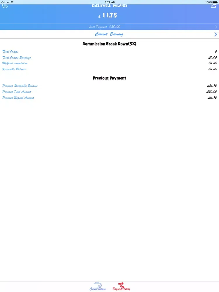 MyFood Vendor iPad  سکرین شاٹس