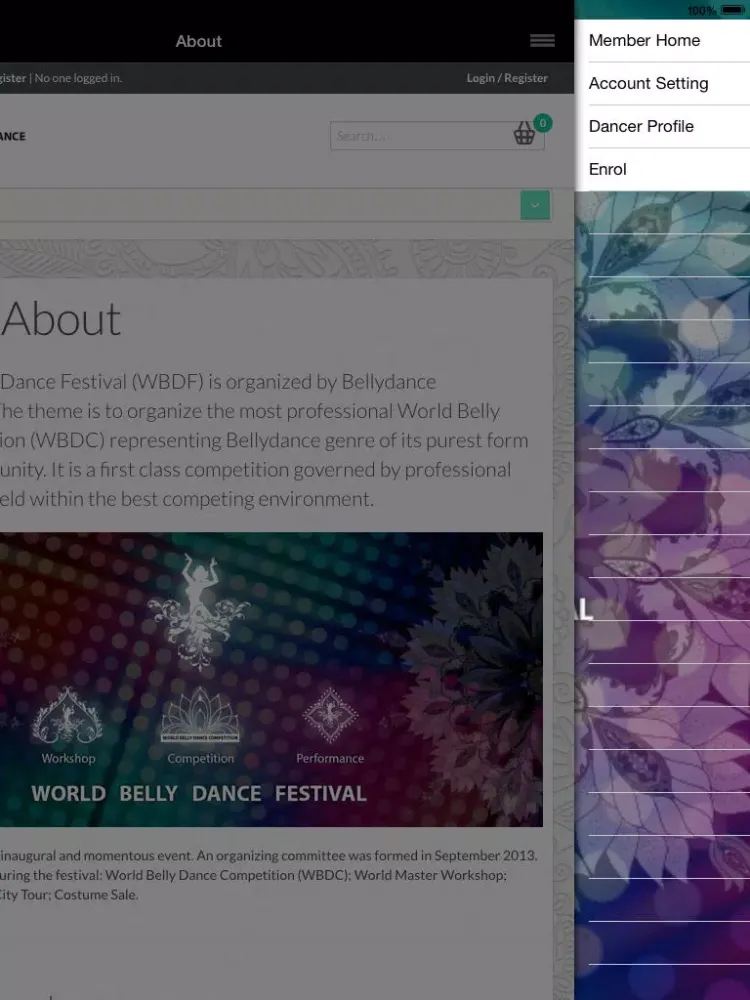 Ảnh chụp màn hình của Bellydance Festival iPad 