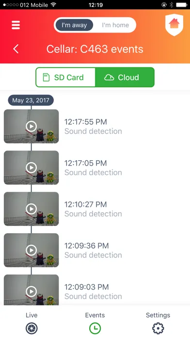 Tangkapan skrin Vivitar Smart Home Security