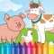 Animals Coloring Book - Drawing Connect dots for kids games