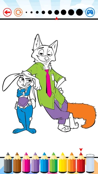 Coloring Book For Kid Education Game - Nick and Judy Edition Drawing And Painting Free Game HD應用截圖