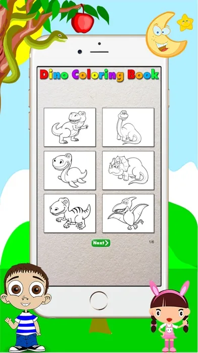 Dino Coloring Book - Dinosaur Drawing for Kids Free Games应用截图