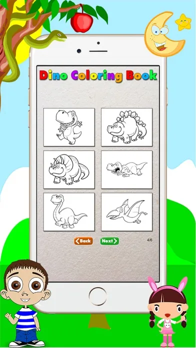 Dino Coloring Book - Dinosaur Drawing for Kids Free Games应用截图