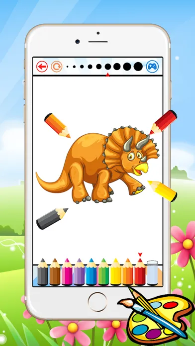 Captures d'écran de Dinosaur Dragon Coloring Book - Drawing for kid free game, Dino Paint and color games good