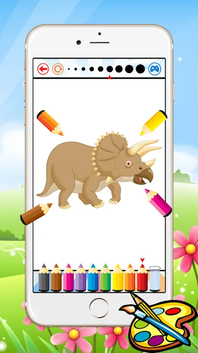 Captures d'écran de Dinosaur Dragon Coloring Book - Drawing for kid free game, Dino Paint and color games good
