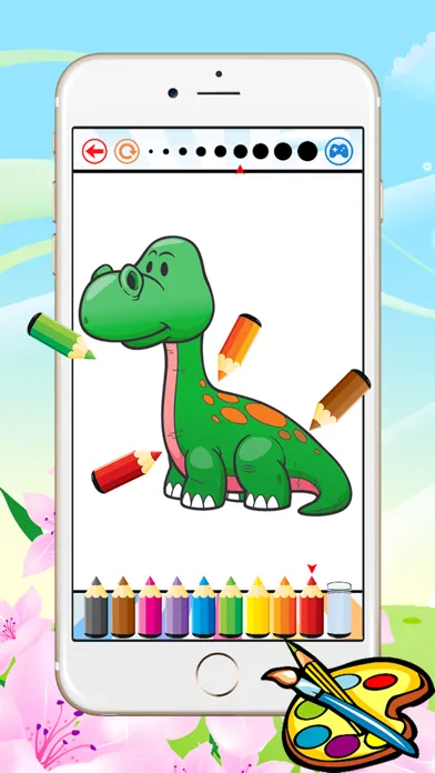 Dinosaur Dragon Coloring Book - All In 1 Dino Drawing, Animal Paint And Color Games HD For Good Kid Screenshots