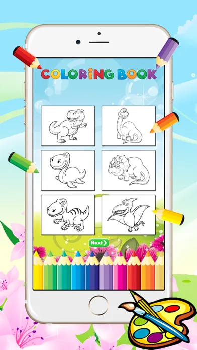 Dinosaur Dragon Coloring Book - All In 1 Dino Drawing, Animal Paint And Color Games HD For Good Kid Screenshots