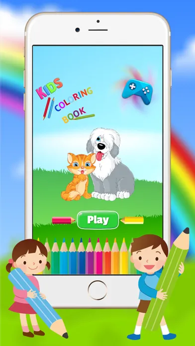 Capturas de pantalla de Dog & Cat Coloring Book - Animal Drawing for Kids Free Game