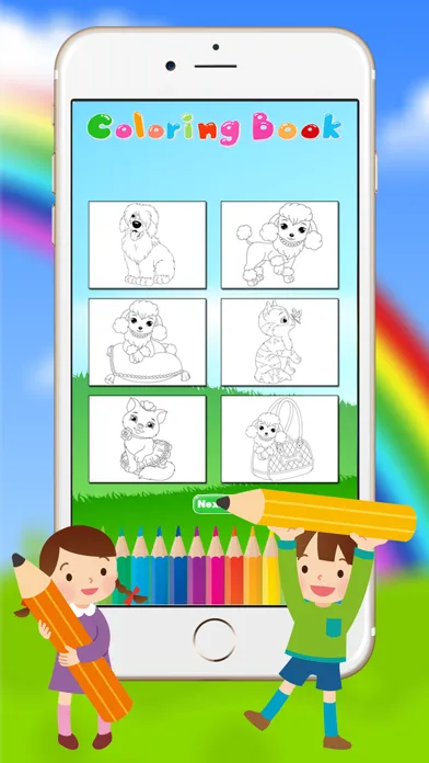 Capturas de pantalla de Dog & Cat Coloring Book - Animal Drawing for Kids Free Game