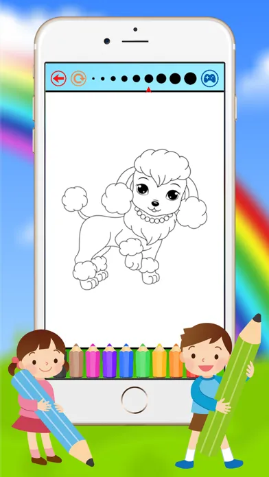 Capturas de pantalla de Dog & Cat Coloring Book - Animal Drawing for Kids Free Game