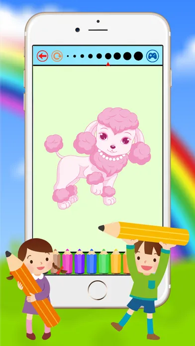 Capturas de pantalla de Dog & Cat Coloring Book - Animal Drawing for Kids Free Game