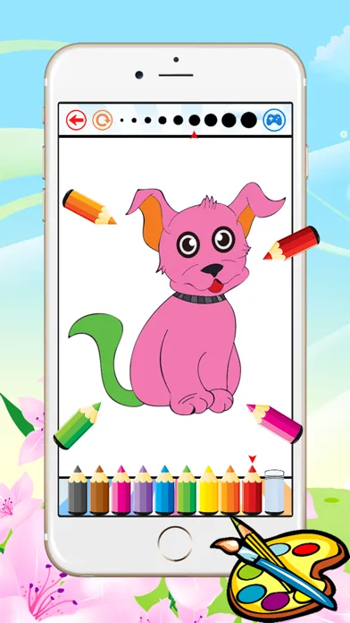 Dog Coloring Book for kid - Animal Paint and Drawing free game color good HD 스크린샷