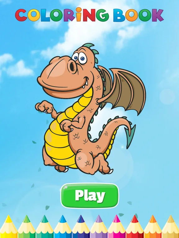 Dragon Dinosaur Coloring Book - Drawing and Painting Dino Game HD, All In 1 Animal Series Free For Kid iPad  স্ক্রিনশট
