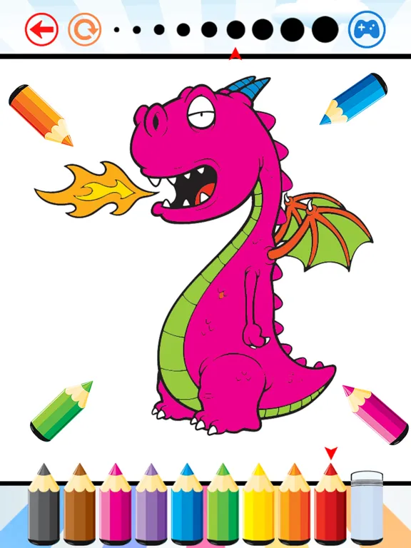 Dragon Dinosaur Coloring Book - Drawing and Painting Dino Game HD, All In 1 Animal Series Free For Kid iPad  স্ক্রিনশট