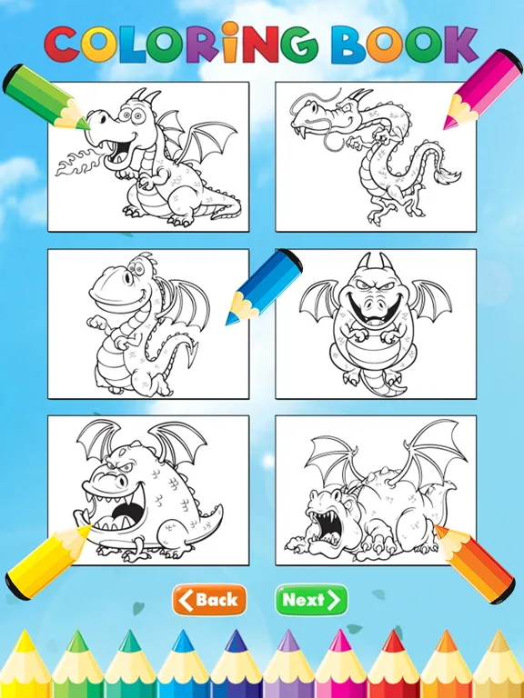 Dragon Dinosaur Coloring Book - Drawing and Painting Dino Game HD, All In 1 Animal Series Free For Kid iPad  স্ক্রিনশট