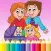 My Family Coloring Book Drawing Painting for kids free game