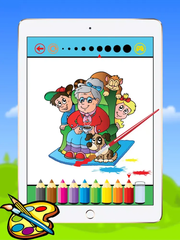 Family Coloring Book for kids and Preschool Toddler Drawing iPad  스크린샷