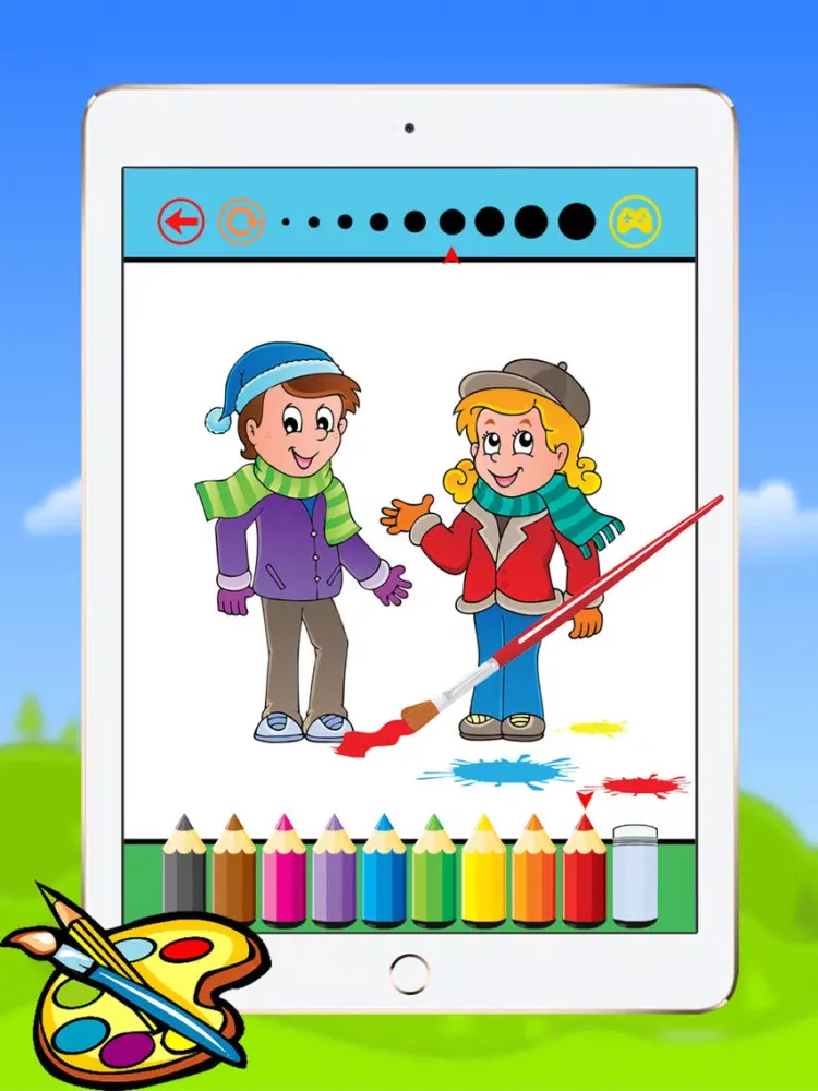 Family Coloring Book for kids and Preschool Toddler Drawing iPad  스크린샷