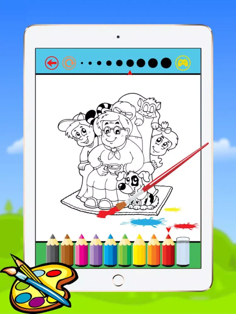 Family Coloring Book for kids and Preschool Toddler Drawing iPad  스크린샷