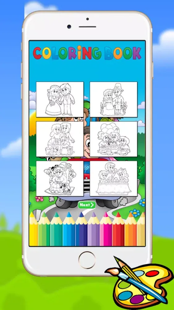Family Coloring Book for kids and Preschool Toddler Drawing 스크린샷