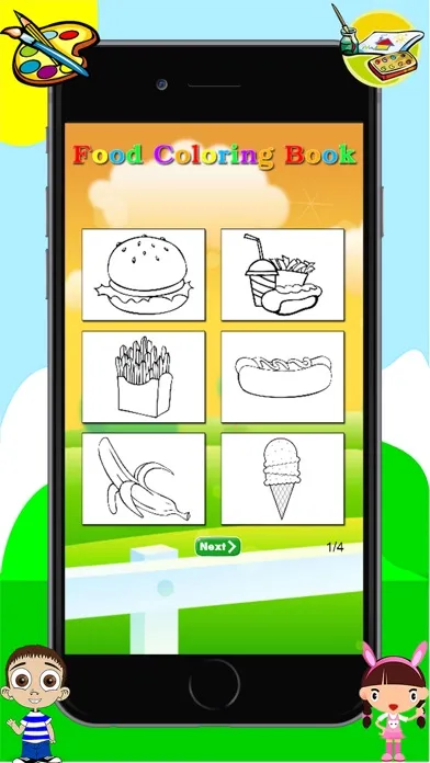 Скриншоты Food Coloring Book -  Drawing Painting for Kids Free Games