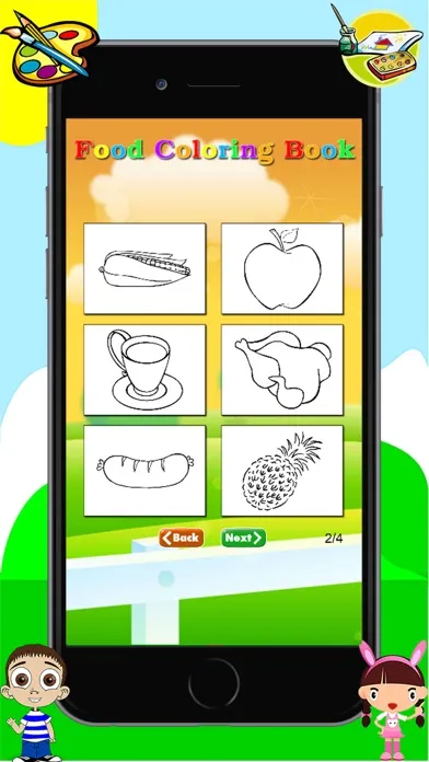 Скриншоты Food Coloring Book -  Drawing Painting for Kids Free Games
